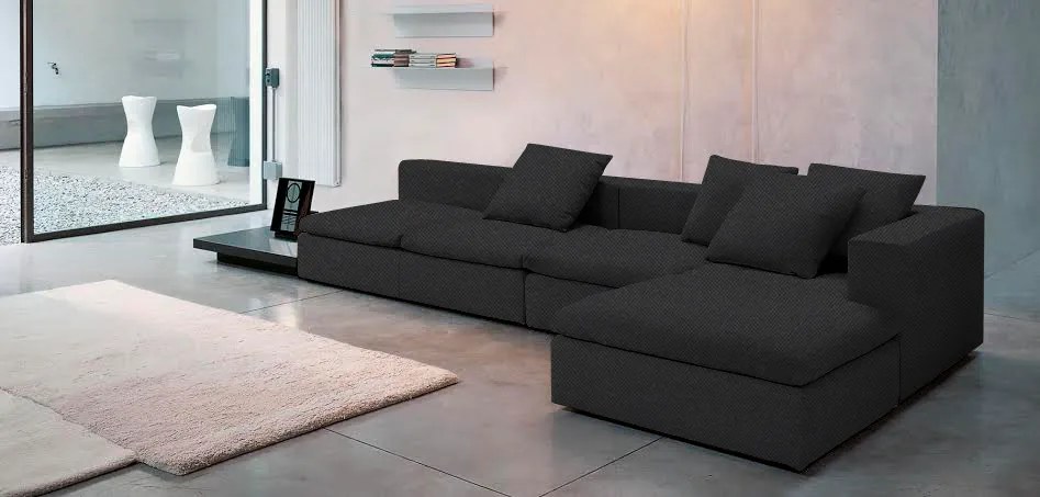 Ъгъл диван Lory-300φ 155β cm.-Black