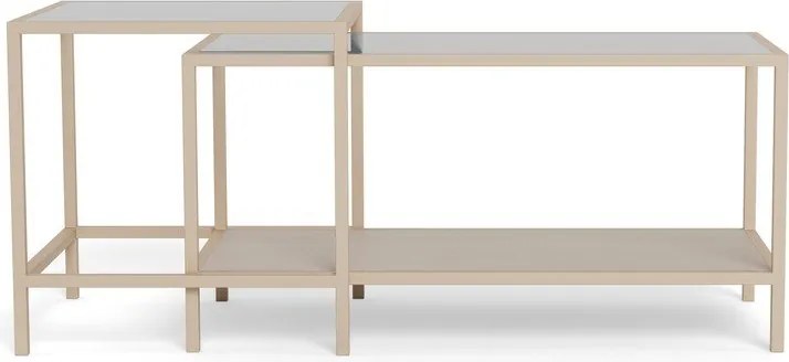 Сиви стоманени масички за кафе в комплект 2 бр. 50x90 cm Seaford – Actona