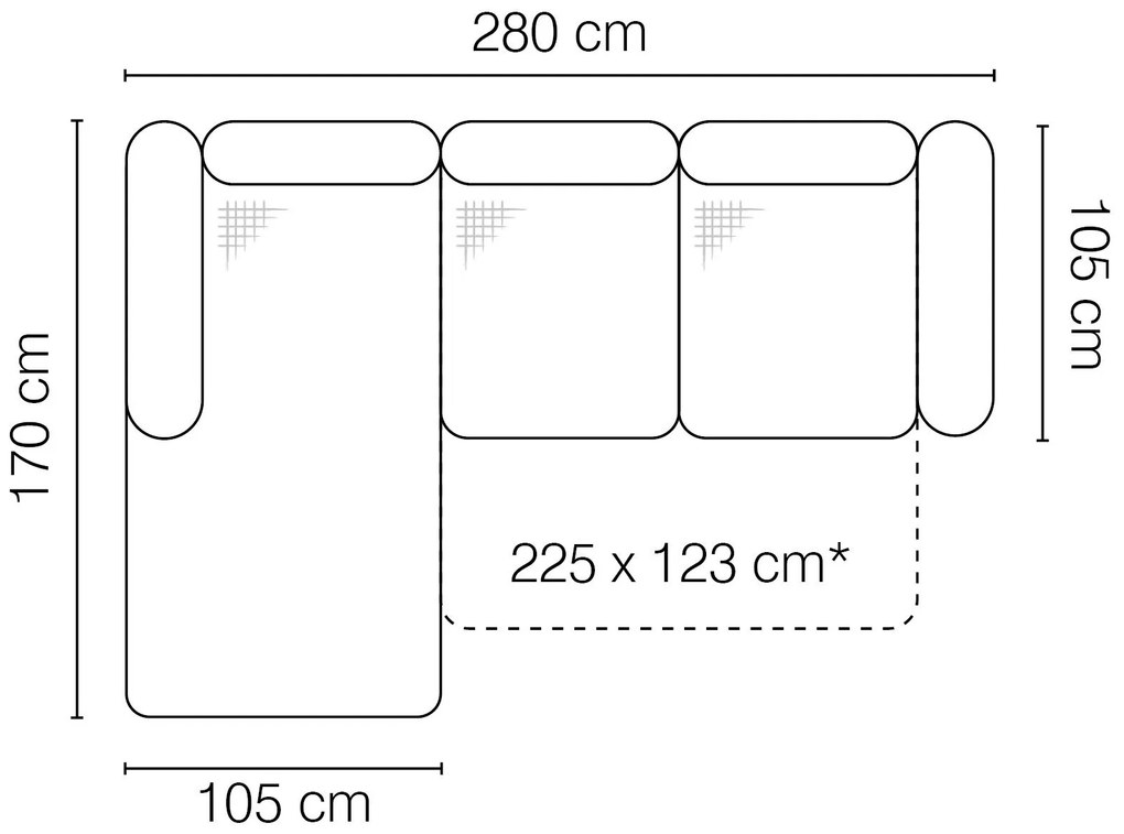 Ъглов диван Astiria-Gkri-Leuko-Right