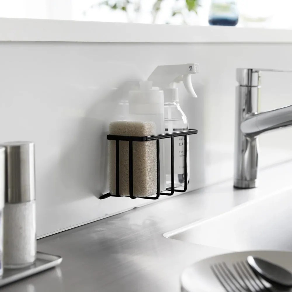 Черна метална стойка за перилни препарати без пробиване Film Hook – YAMAZAKI