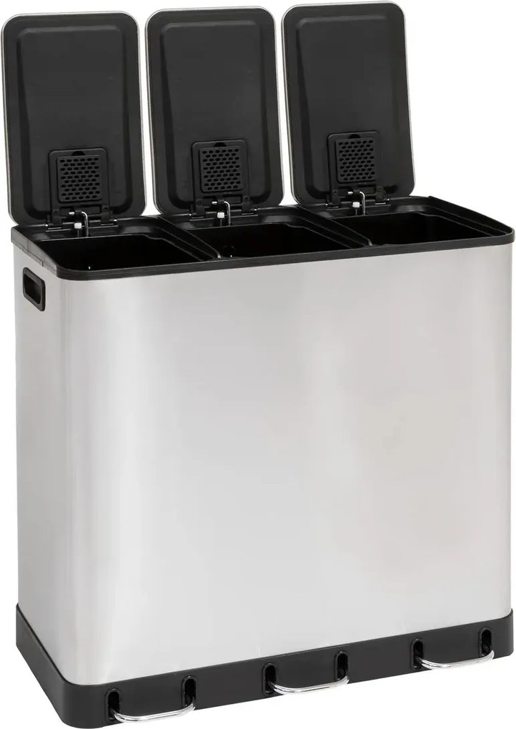 Кош за рециклиране 5five Ariane, Инокс, 3x18 l