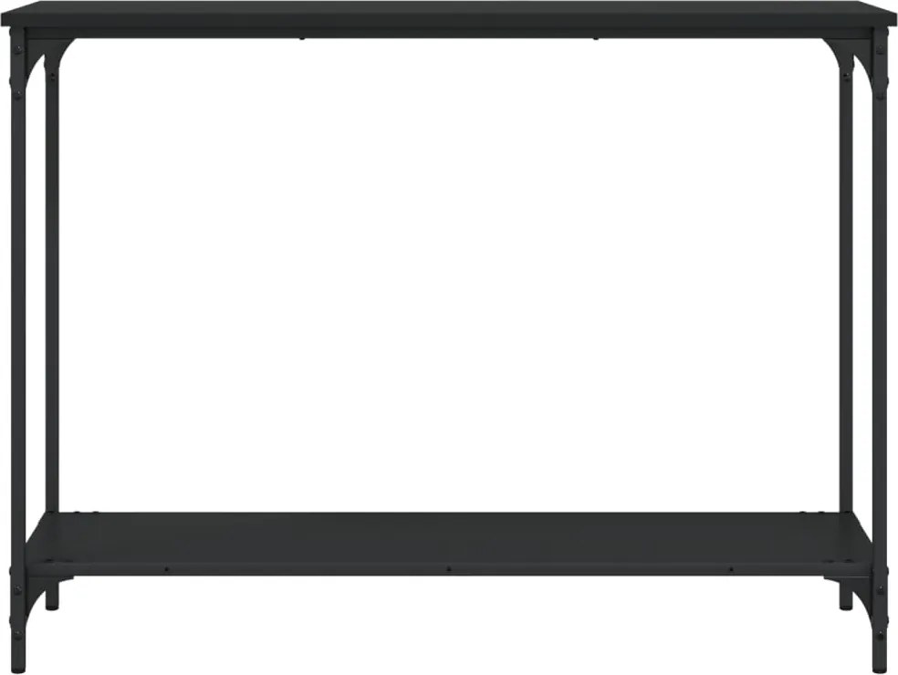 Конзолна маса, черна, 101x30,5x75 см, инженерно дърво