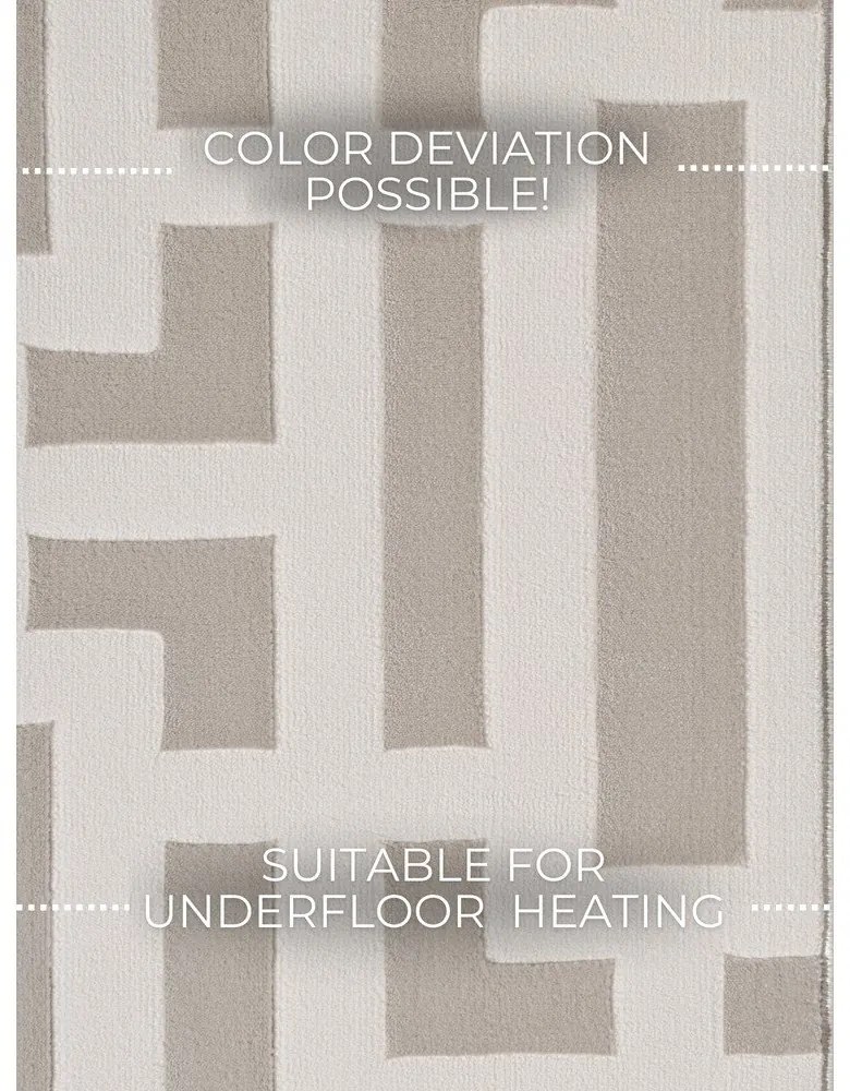 Сива/кремава пътека 80x240 cm Perles Onyx – Elle Decoration