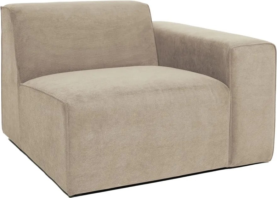 Бежов велурен модул на дивана (десен ъгъл) Sting - Scandic