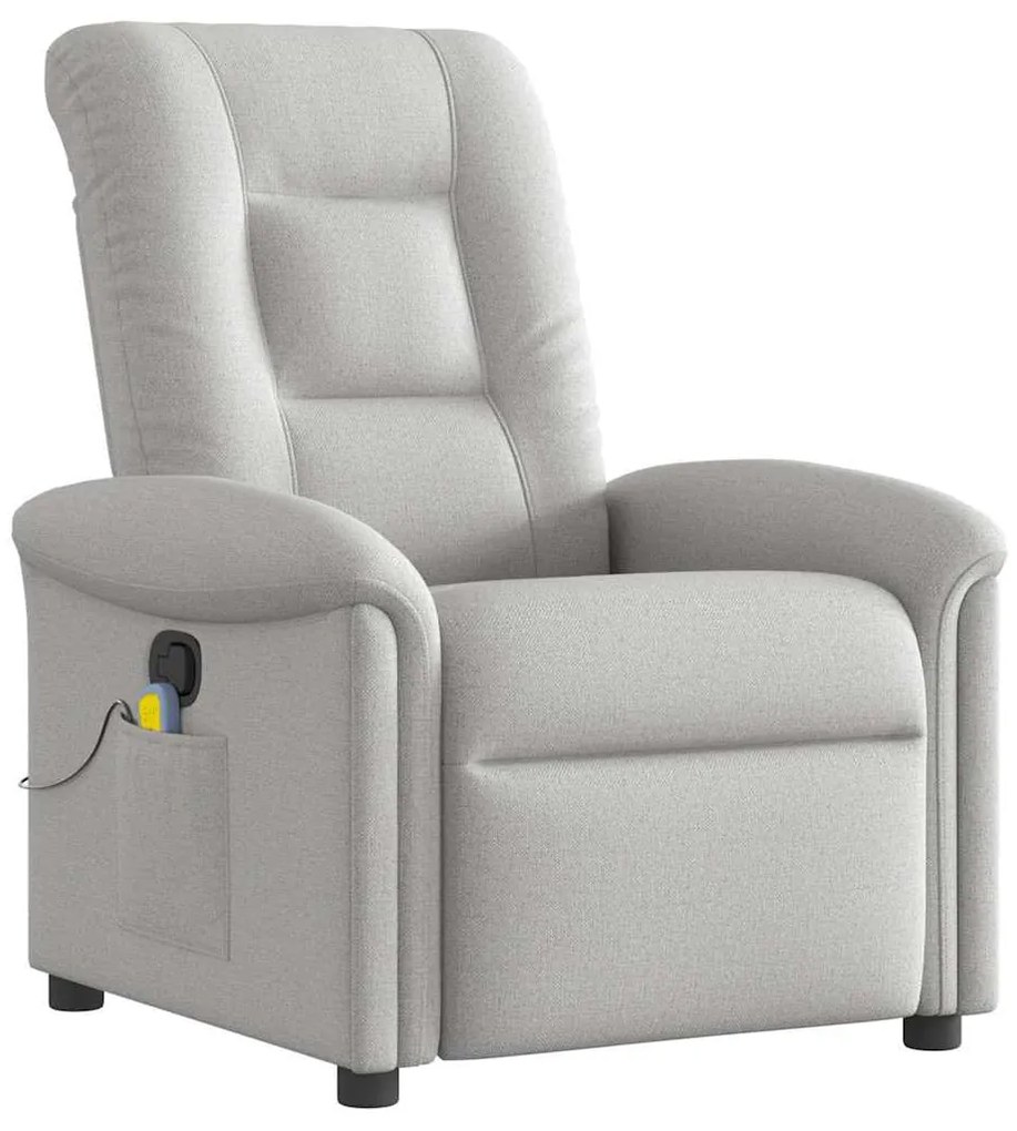 4015635 vidaXL Масажен стол за лежанка Cloud Grey Fabric