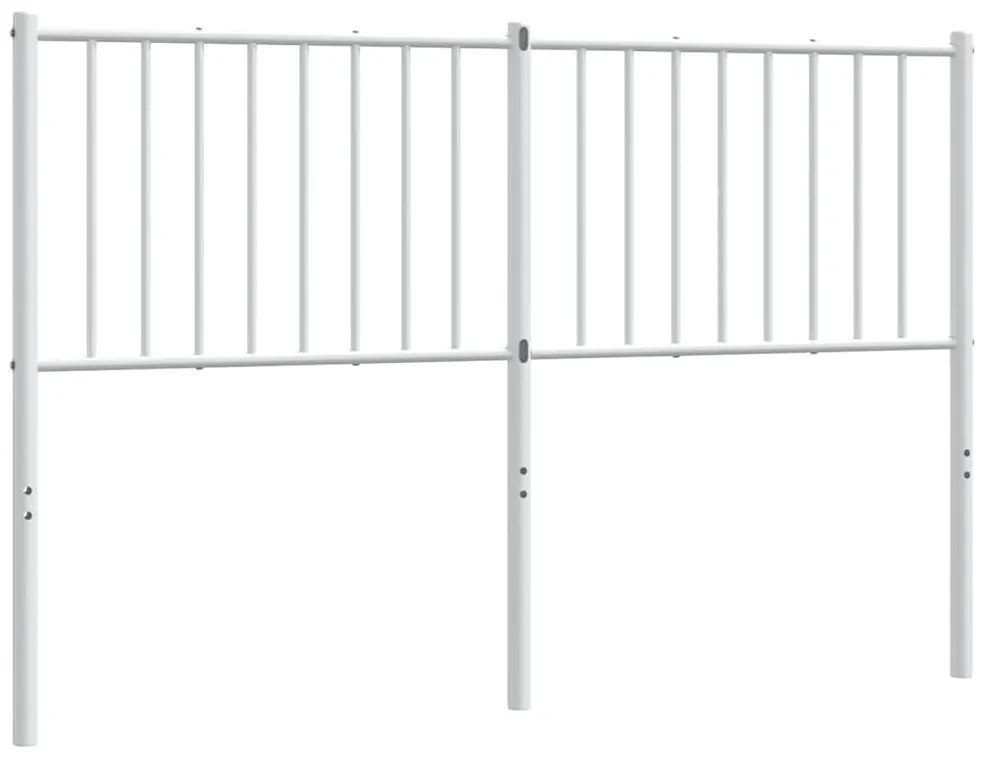 350963 vidaXL Метална резервна табла за легло, бяла, 135 см