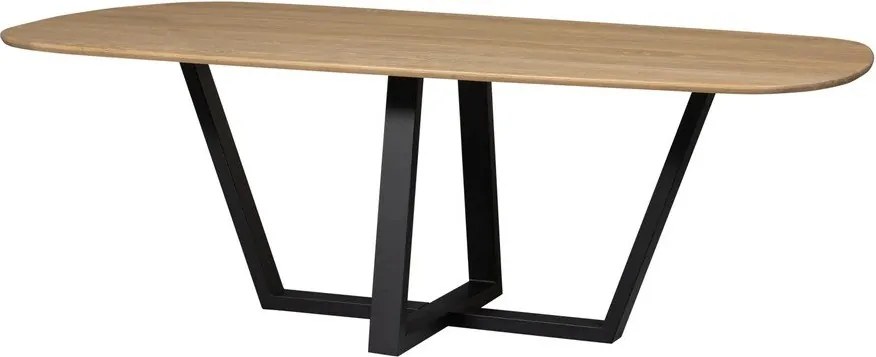 Трапезна маса с дъбова дървена плоскост 100x220 cm Tablo – WOOOD