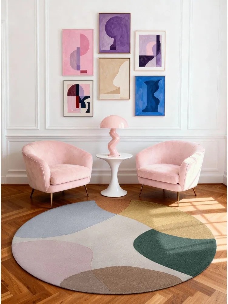 Ръчно изработен вълнен кръгъл килим ø 200 cm Hackney Clarissa – Ted Baker