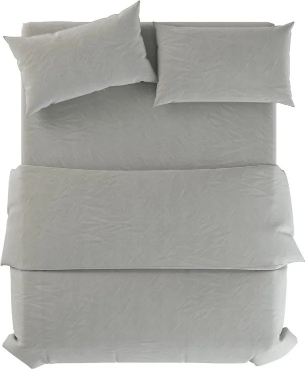 Сиво-зелено двойно ленено спално бельо 200x200 cm Stone – Native Natural