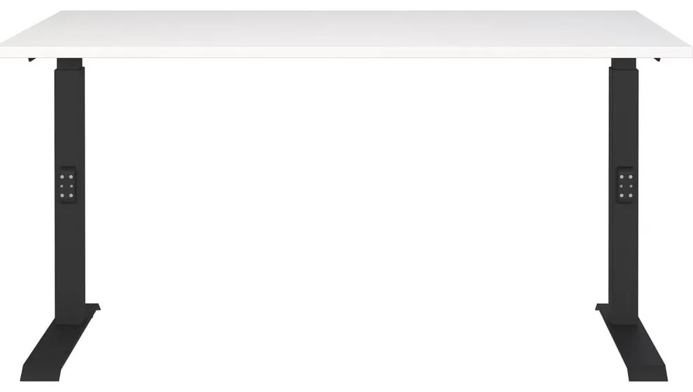 Работна маса с регулируема височина с бял плот за маса 80x140 cm Downey – Germania