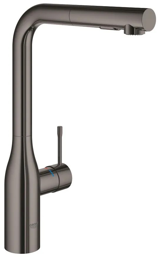 Кухненски кран Grohe Essence New със спирала-Anthracite Glossy