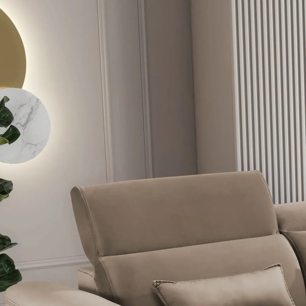 Светлокафяв кадифен разтегателен ъглов диван с място за съхранение (десен ъгъл) Foble – ELTAP