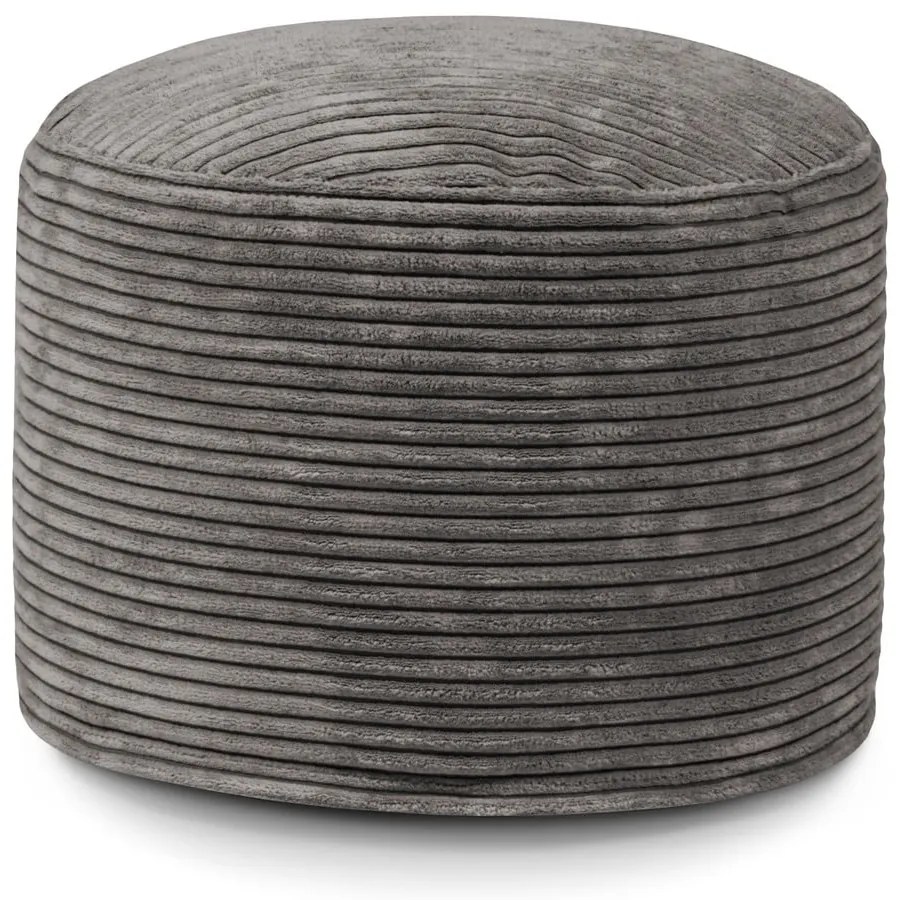 Син пуф от рипсено кадифе Mini – SLOWDOWN