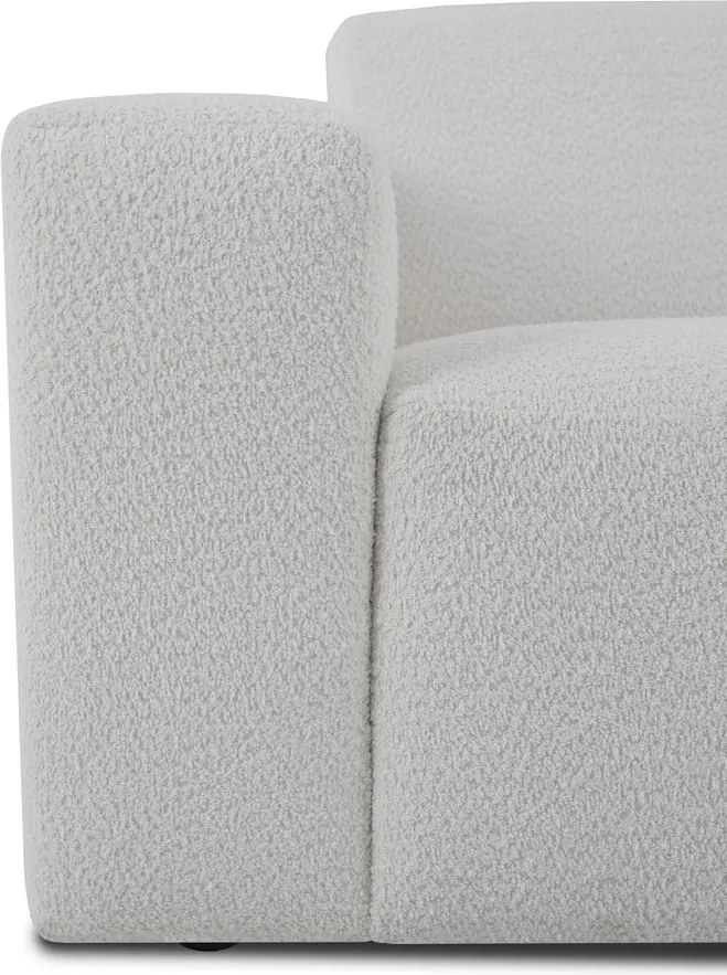 Бял ъглов диван от букле (десен ъгъл) Roxy – Scandic