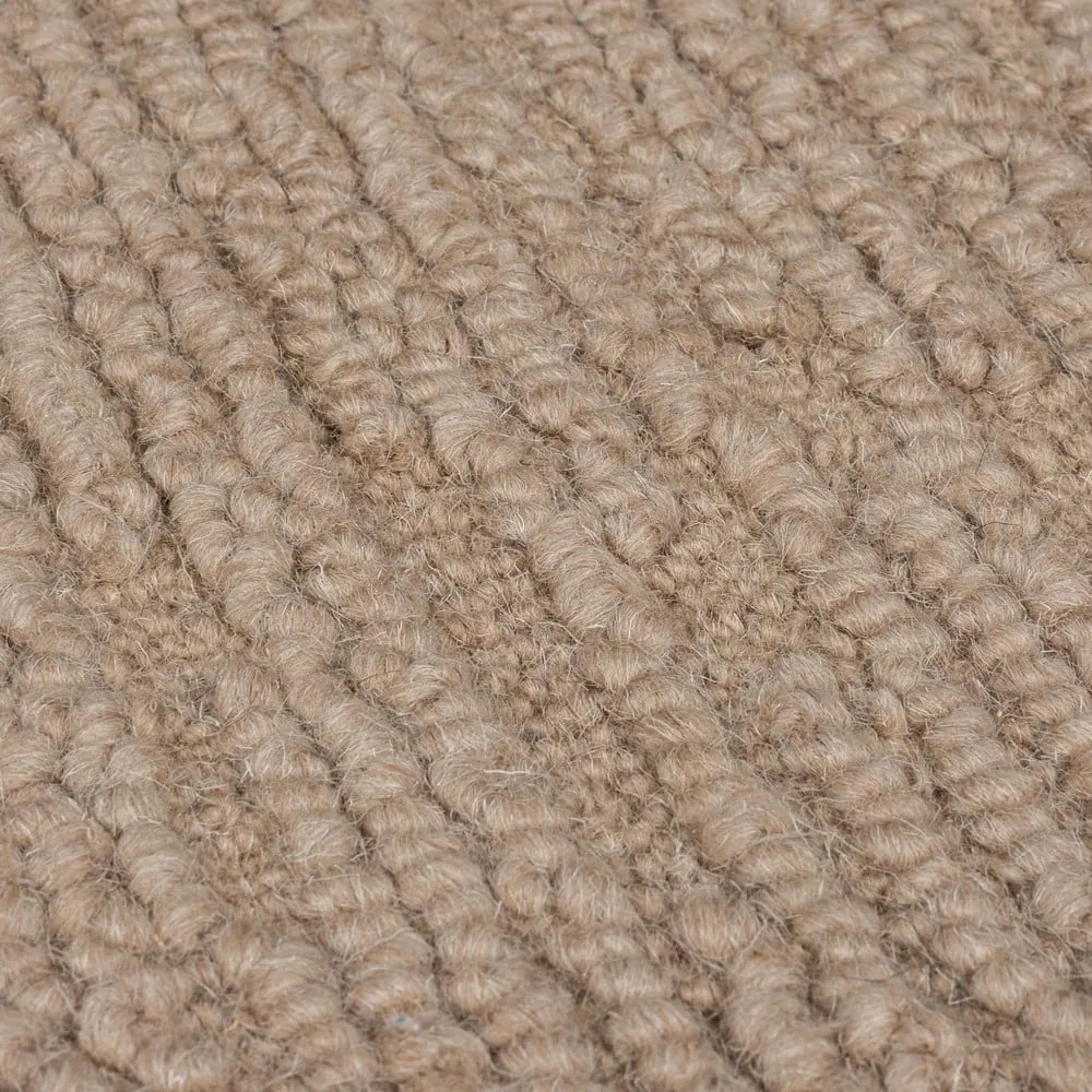 Бежов ръчно изработен вълнен килим 200x290 cm Harris Boucle – Flair Rugs