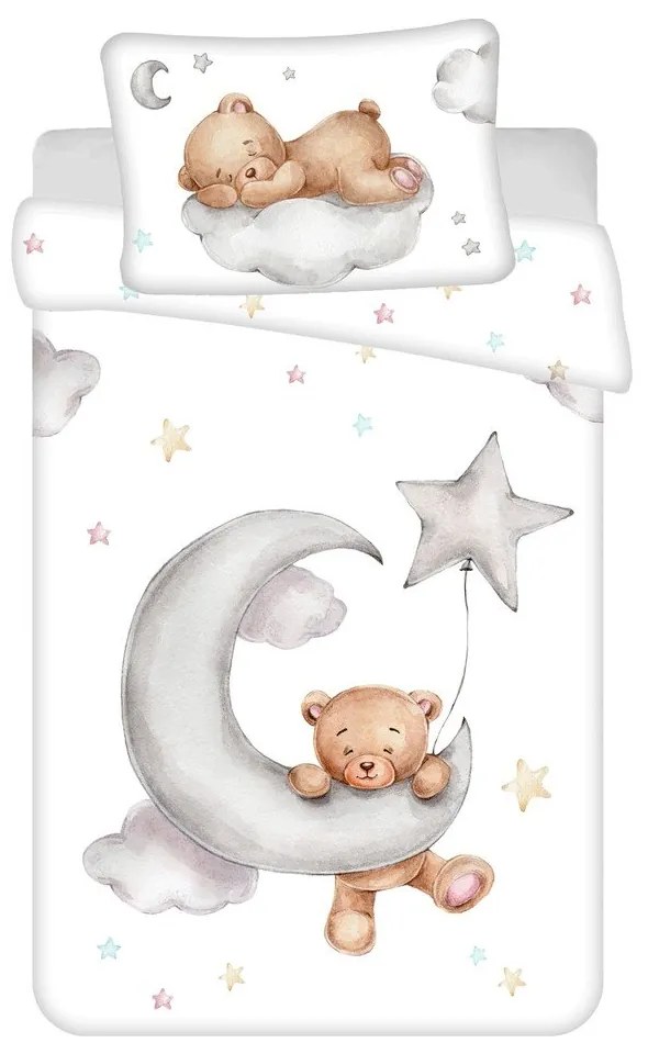 Памучно детско спално бельо 100x135 cm Teddy "Moon" – Jerry Fabrics