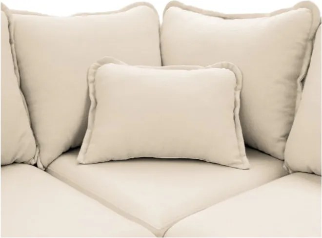 Кремав ъглов диван (десен ъгъл) Beata - Ropez