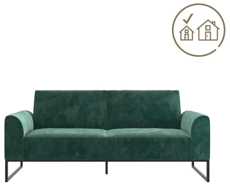 Зелен разтегателен диван 217,2 cm Adley - CosmoLiving by Cosmopolitan