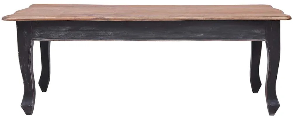 283904 vidaXL Маса за кафе, черна, 120x60x45 см, махагоново дърво масив