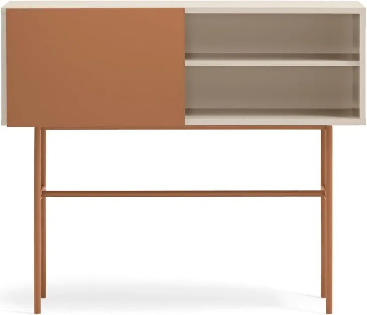 Конзолна маса в светлосиво-тухлен цвят 35x110 cm Nube - Teulat