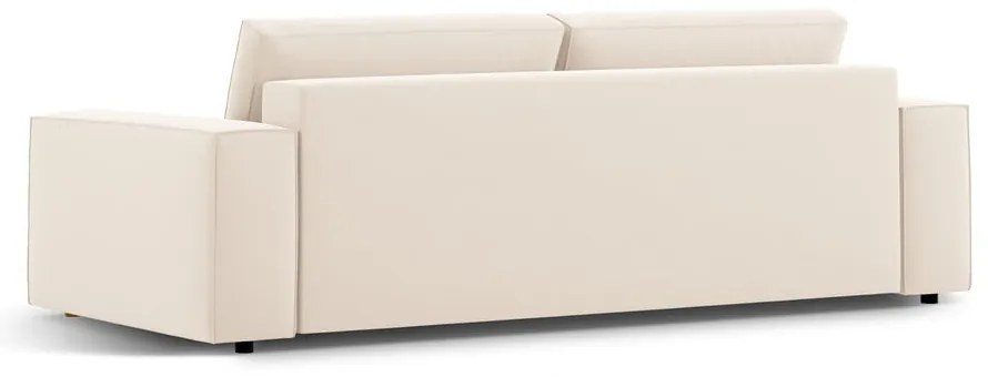 Бежов кадифен разтегателен диван с място за съхранение 247 cm Jodie – Micadoni