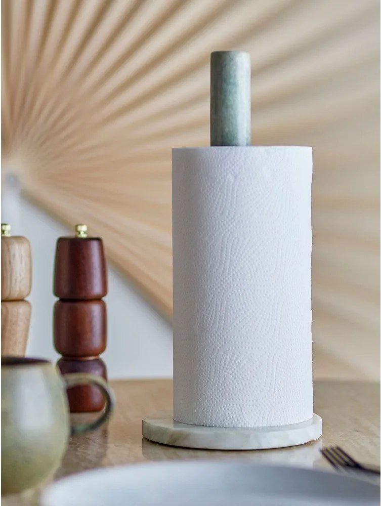 Светлозелена мраморна стойка за кухненска хартия ø 15 cm Emy – Bloomingville