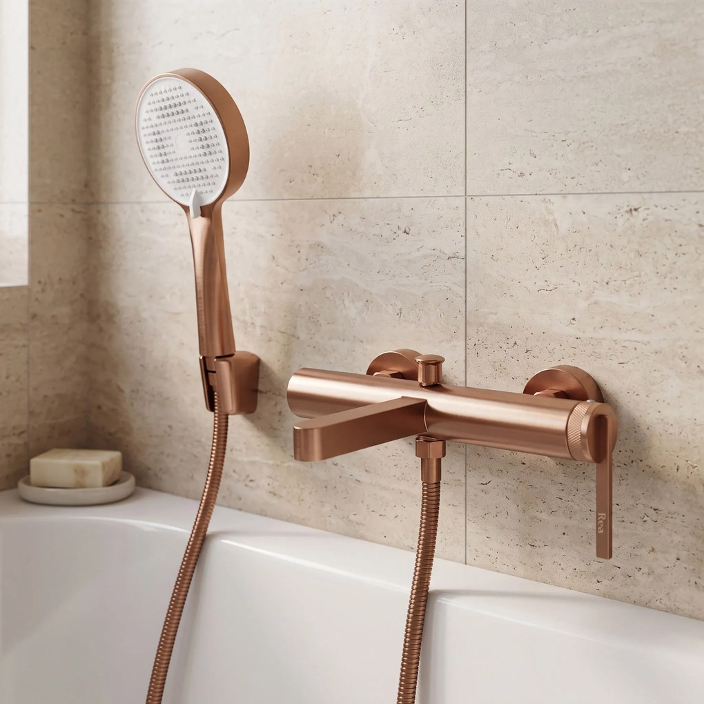 Смесител за вана Rea Grace Brush Copper