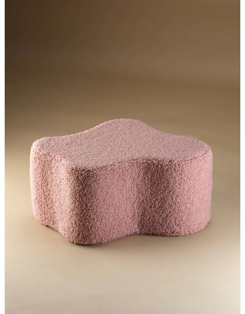 Розов детски пуф от букле Cloud – Wigiwama