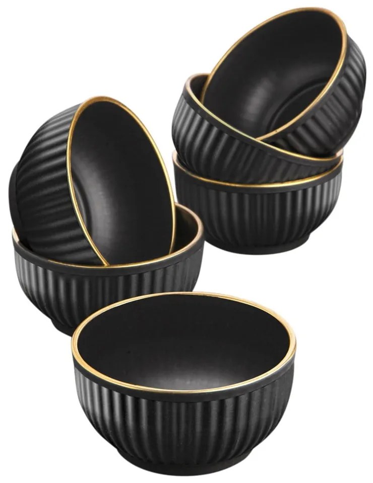 Черни чаши в комплект от 6 броя по 0,25 л - Hermia