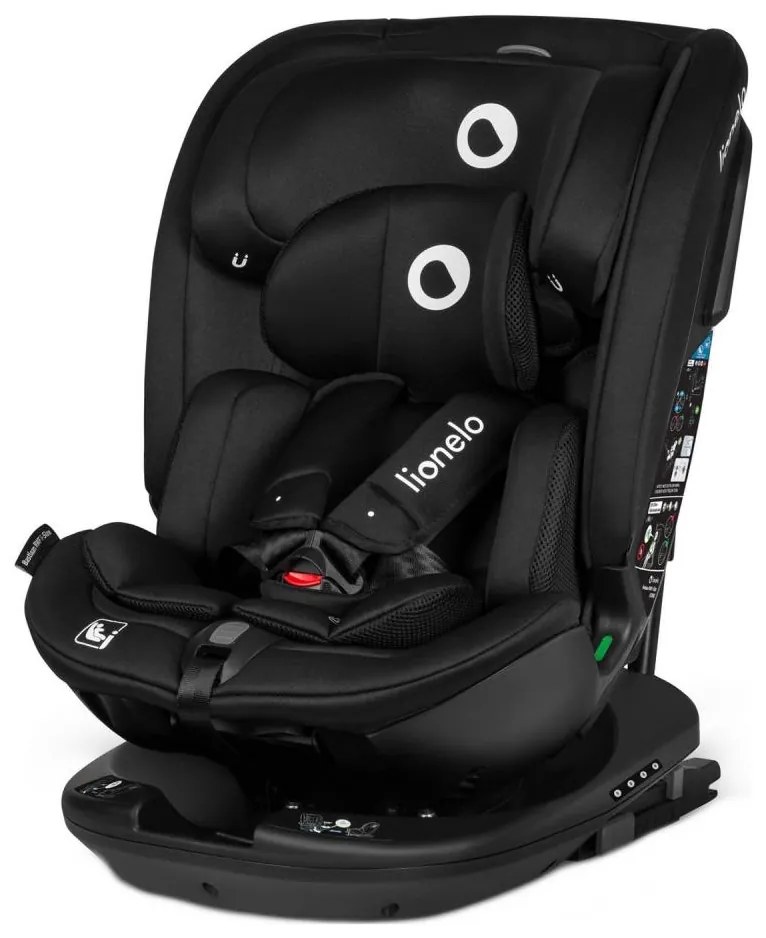 Lionelo - Автокресло с въртяща се база BASTIAAN i-Size 40-150 cm черен карбон