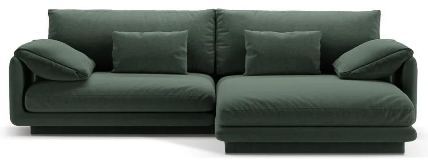 Тъмнозелен ъглов диван (десен ъгъл) Torino – Micadoni Home