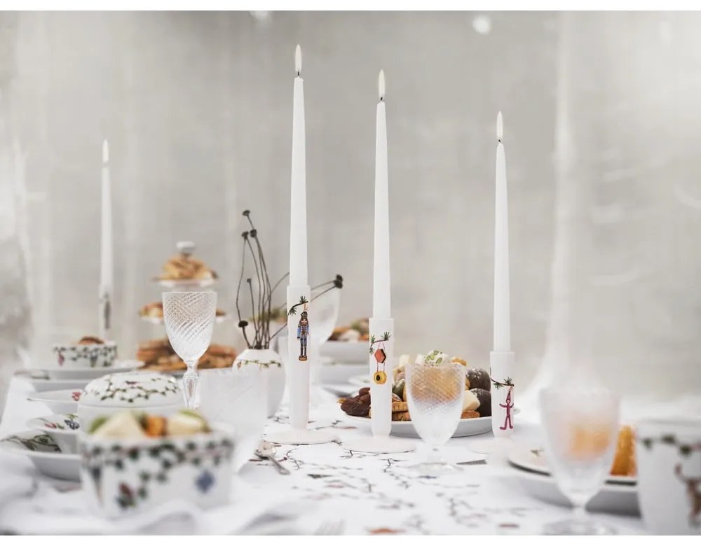 Бял керамичен коледен свещник, височина 12 cm Hammershøi - Kähler Design