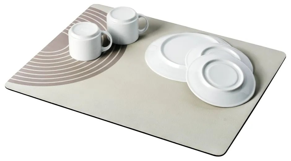 Бежова гумена тавичка за оттичане за съдовете 50x40 cm Dima – Wenko