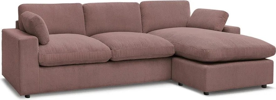 Розов ъглов диван от рипсено кадифе Belair – Bobochic Paris