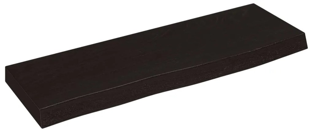 363762 vidaXL Стенен рафт тъмнокафяв 60x20x4 см обработен масивен дъб