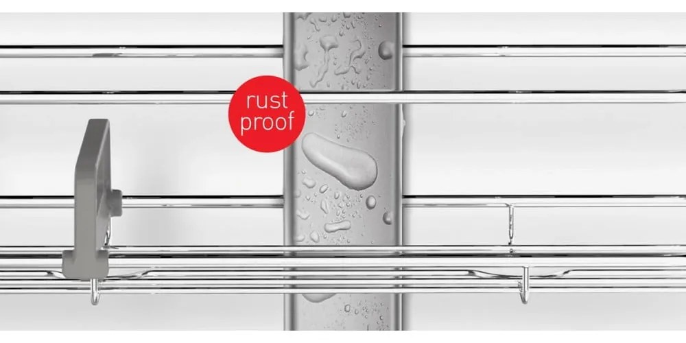 Сив телескопичен метален рафт за баня - simplehuman