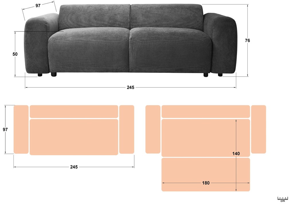Разтегателно канапе Клауди