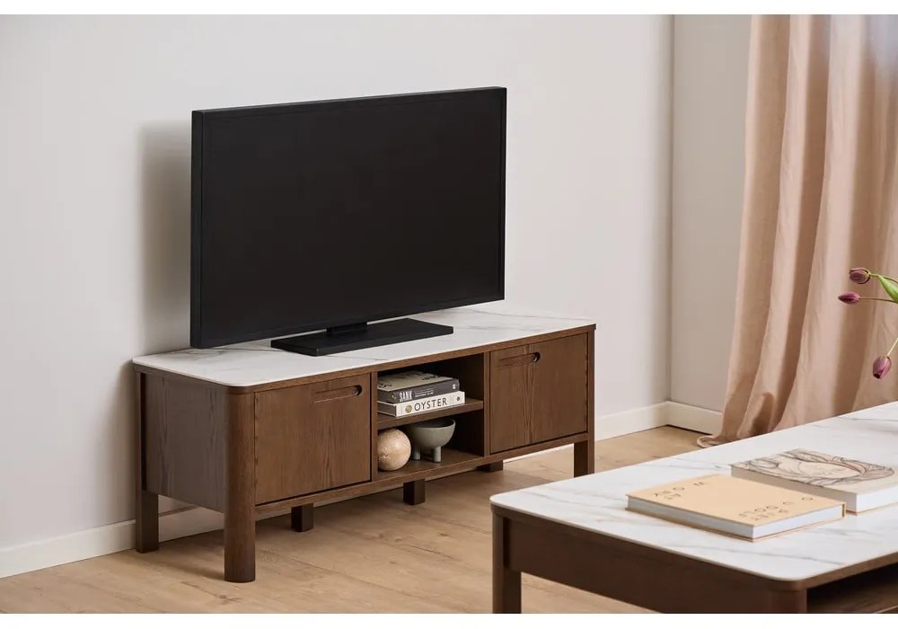 Кафява маса за телевизор от декор от дъб 120x45x40 cm Southampton – Actona