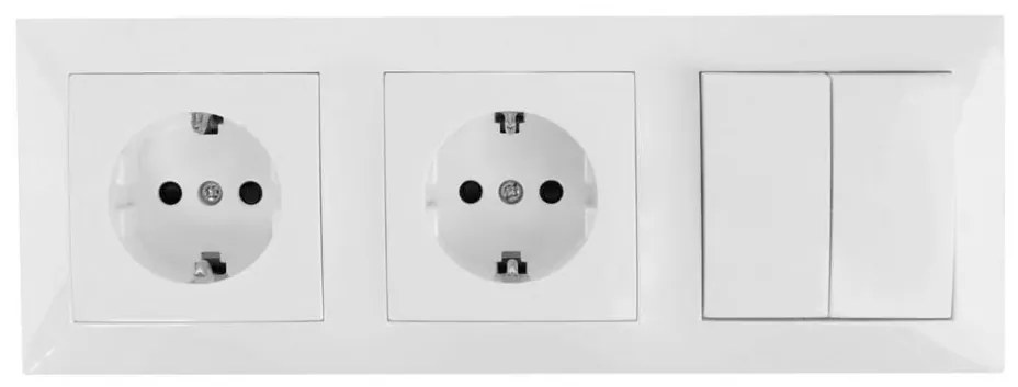 Aigostar - Комплект 2x контакт с ключ 2x16A/250V SCHUKO