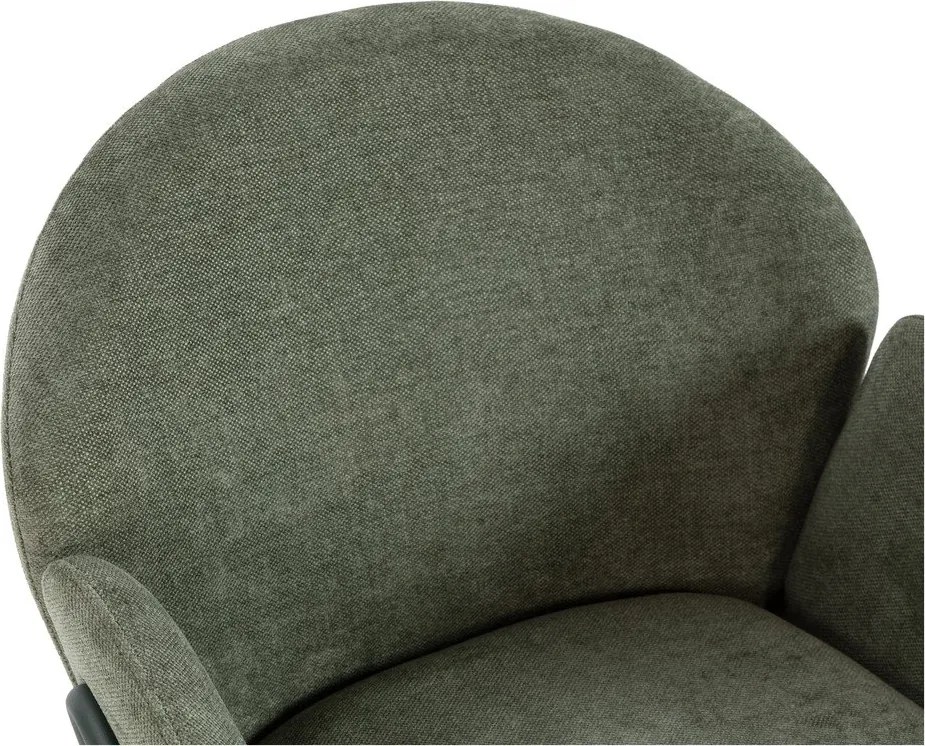 Зелени тапицирани трапезни столове в комплект 2 бр. Aslin – MOME