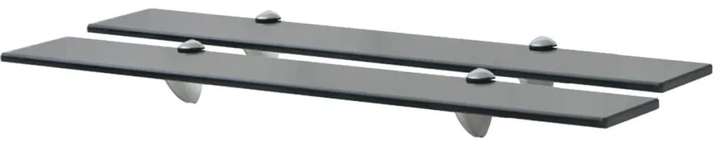 3051506 vidaXL Подвижни рафтове, 2 бр, стъкло, 70x10 см, 8 мм