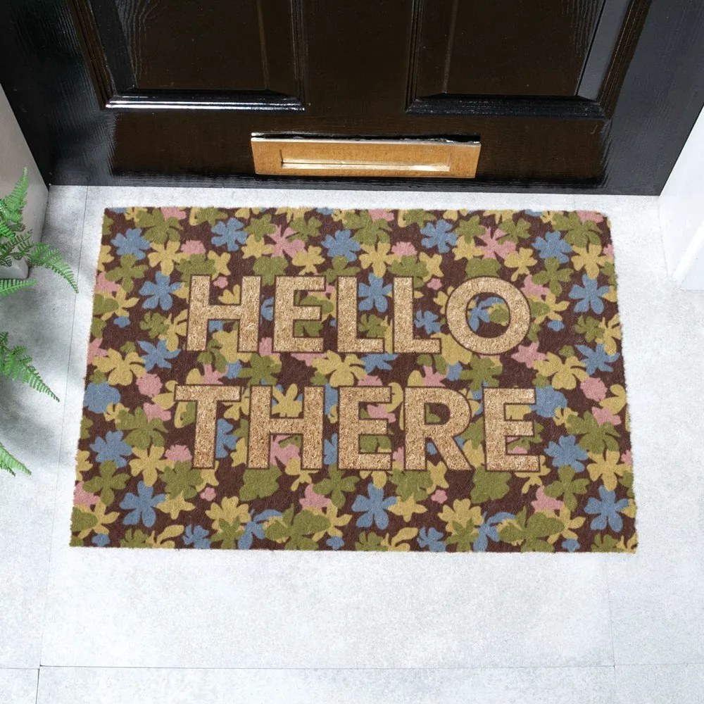 Изтривалка от кокосови влакна 40x60 cm Hello There – Artsy Doormats