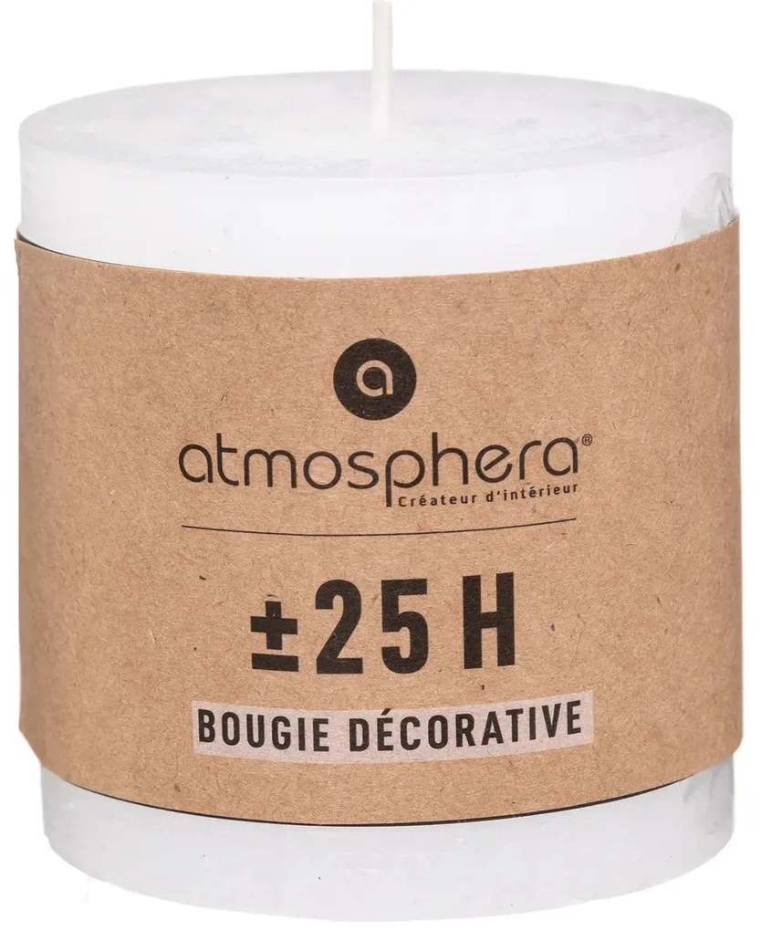 Свещ без аромат atmosphera Olia, Кръгла, 6.7x7 cm - Тъмносив