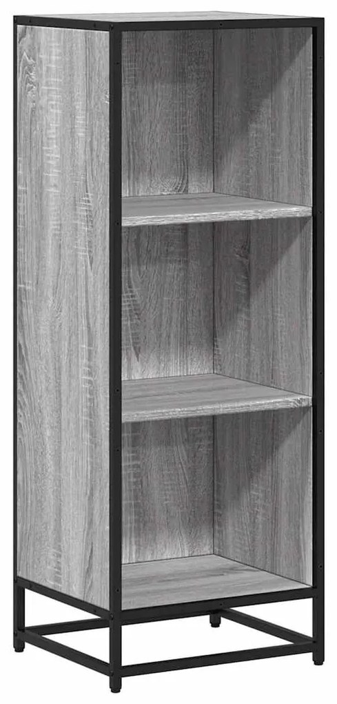 849112 vidaXL Библиотека, сив сонома, 40x35x107,5 см, инженерно дърво