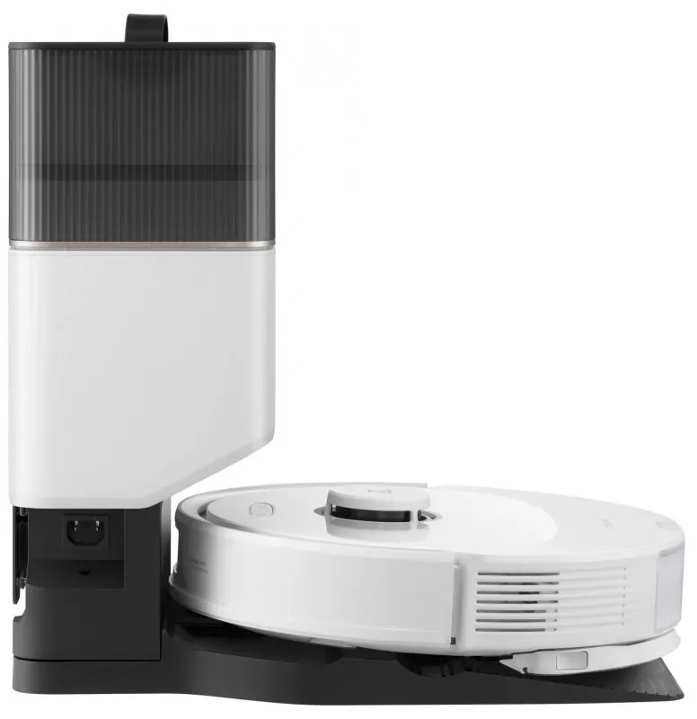 Прахосмукачка робот Roborock Q8 max+ Q8MP02-00, 59W, Wi-Fi, Гласово управление, 5500 Pa, Сухо и мокро почистване, Автономия до 240 мин, Бял/черен