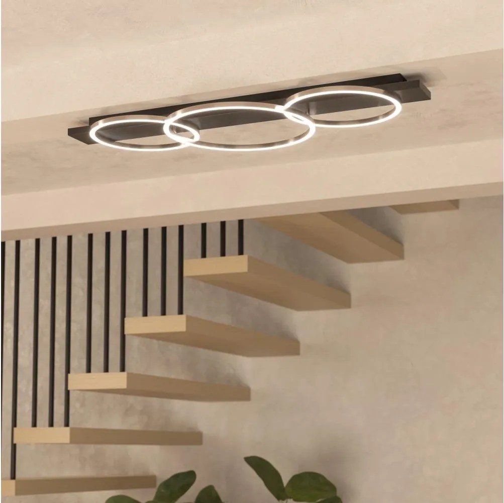 Eglo 33488 - LED таванно осветително тяло BOYAL 2xLED/12W/230V + LED/12W черно