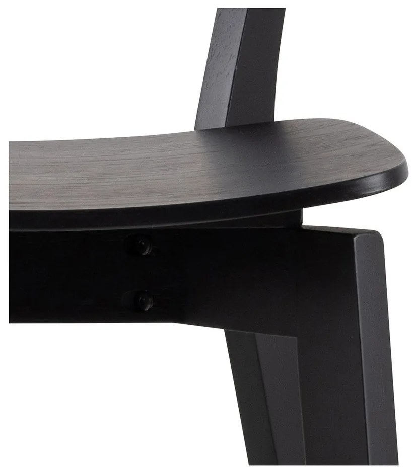 Черни дървени бар столове от каучук в комплект от 2 броя 105 см Roxby - Actona