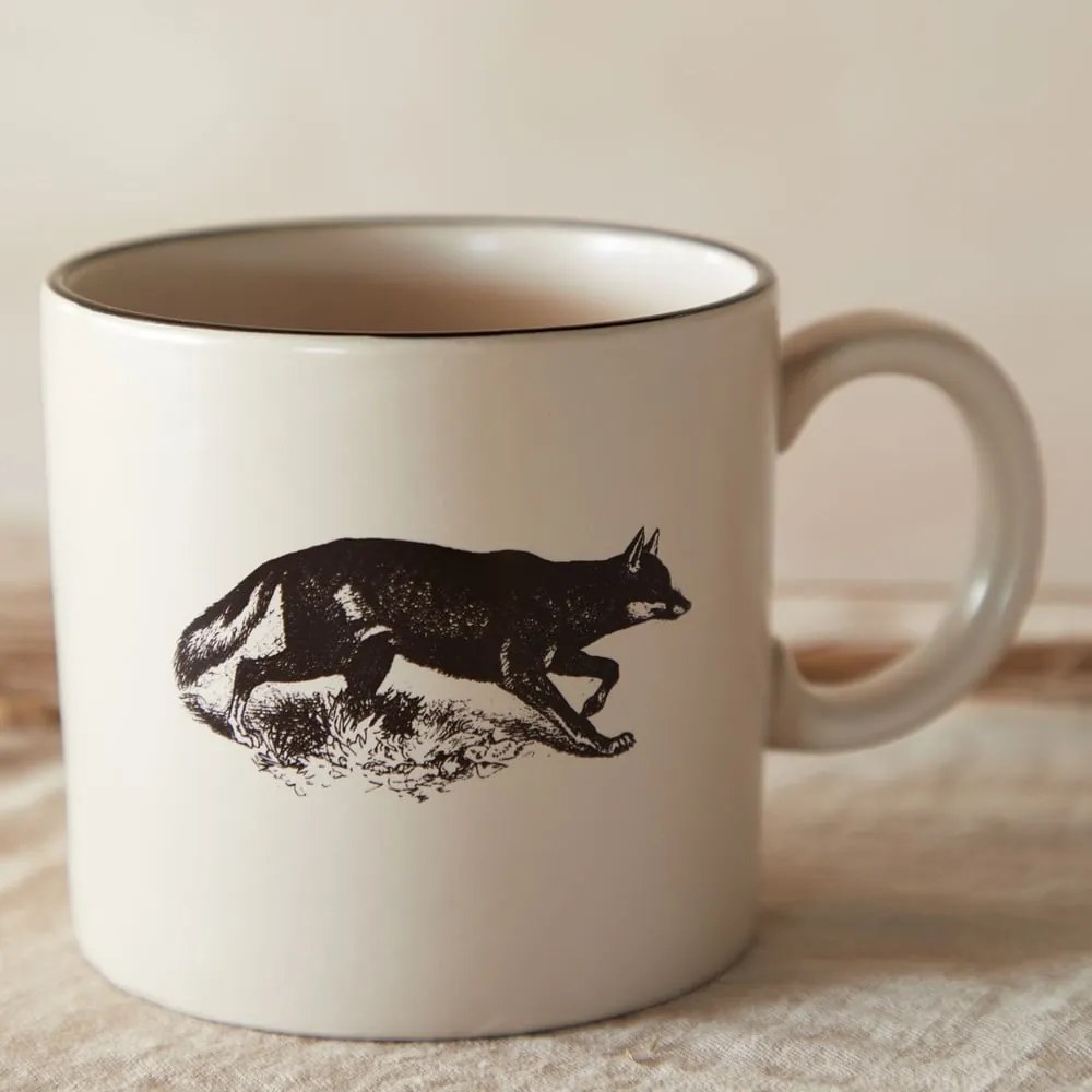 Бежово-черни керамични чаши в комплект от 4 части 350 ml Elements - Costa Nova