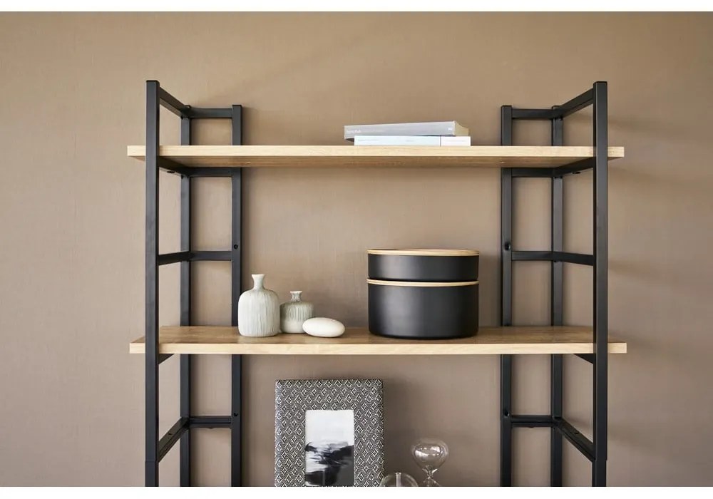 Черна метална кутия за съхранение с капак ø 22x6 cm Rin – YAMAZAKI