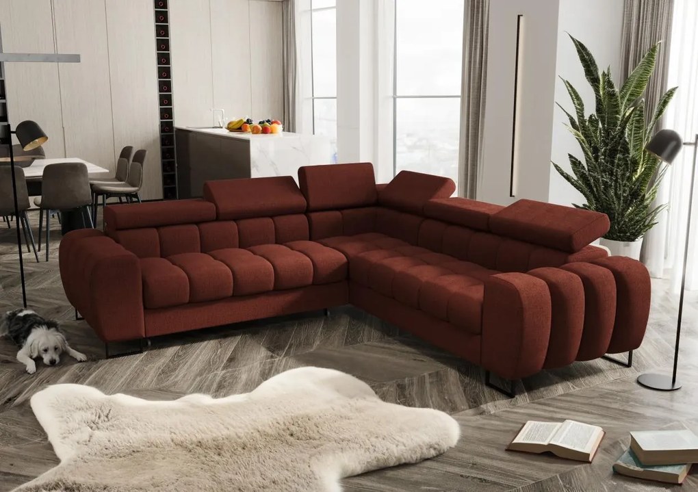 Ъглов диван Lordy max-Червено-вдясно